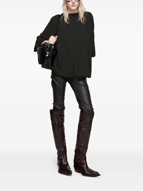 Acne Studios label-print T-shirt - Black