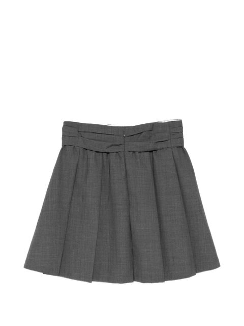 SHUSHU/TONG draped-waist pleated skirt - Grey - zdjęcie produktu nr 2