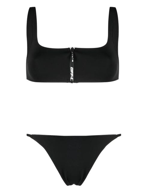 Off-White zipped logo-print bikini - Black - zdjęcie produktu nr 1