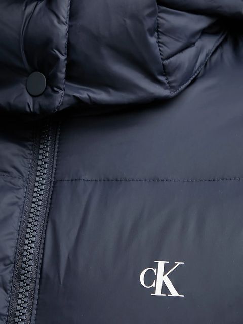 Calvin Klein Jeans kurtka puchowa kolor granatowy zimowa oversize LV047D501G