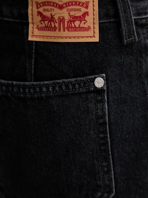 Levi's spódnica jeansowa kolor czarny mini ołówkowa 003RP