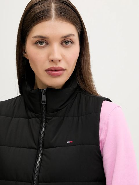 Tommy Jeans bezrękawnik damski kolor czarny przejściowy DW0DW21409