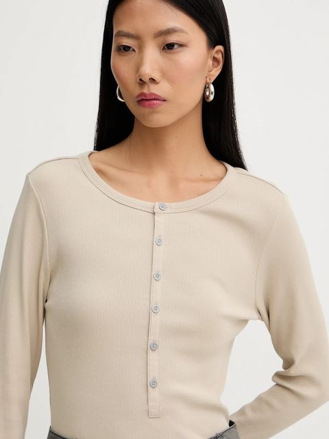 G-Star longsleeve kolor beżowy D27975-E136