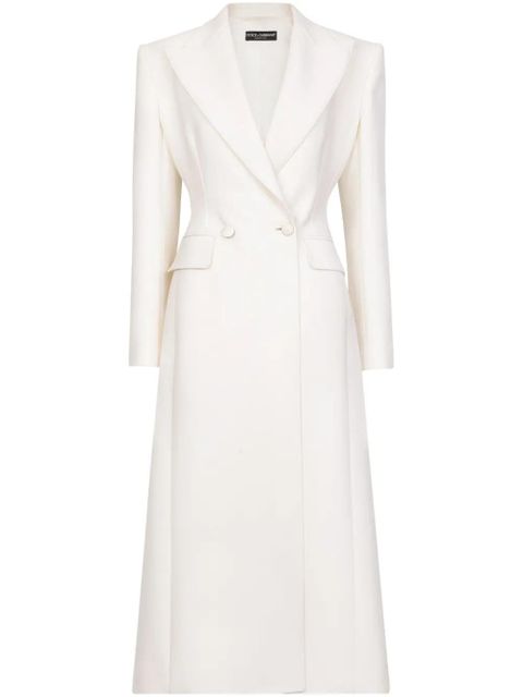 Dolce & Gabbana double-breasted long coat - White - zdjęcie produktu nr 1