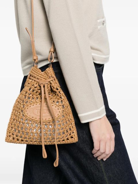 Tod's drawstring-fastening shoulder bag - Neutrals