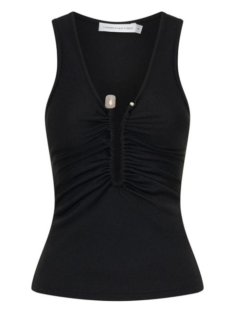 Christopher Esber Crystal Pin tank top - Black - zdjęcie produktu nr 1