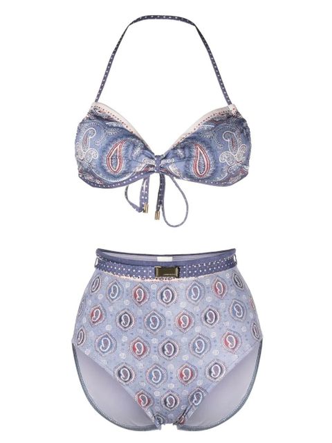 ZIMMERMANN paisley-print halterneck bikini - Blue - zdjęcie produktu nr 1