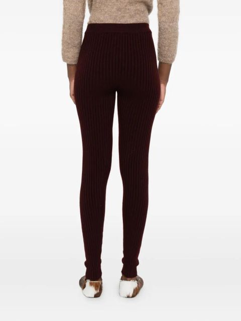 Max Mara ribbed leggings - Red - zdjęcie produktu nr 2