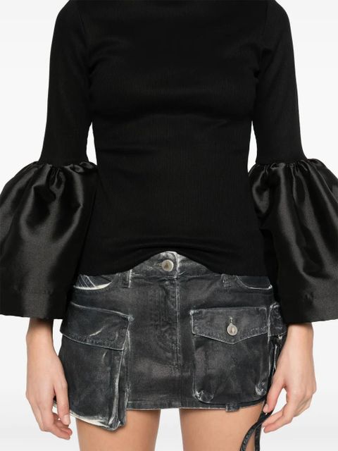 Marques'Almeida flared-cuff top - Black