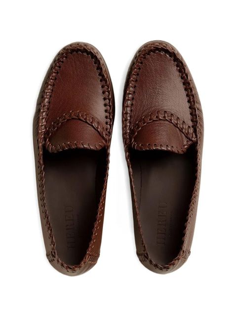 Hereu Sastre Supple Shiny leather loafers - Brown