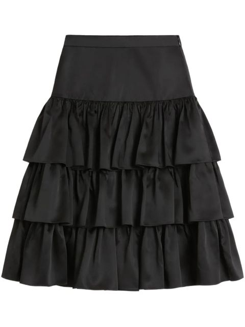 Valentino Garavani ruffled midi skirt - Black