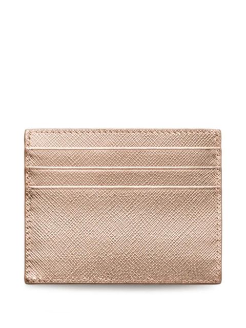 Prada logo-plaque card holder - Neutrals