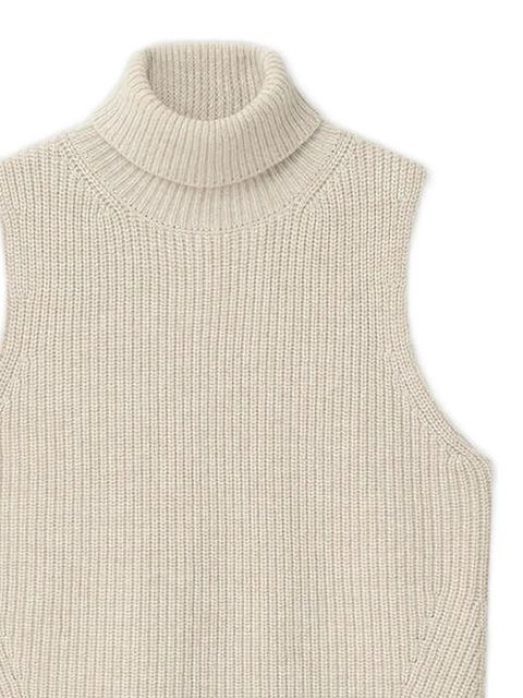 Nanushka Fennec knitted turtleneck vest - Neutrals - zdjęcie produktu nr 2