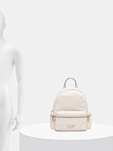 Liu Jo plecak damski kolor beżowy mały z aplikacją AF5136.E0058