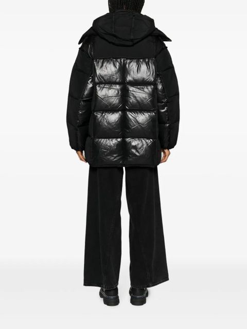 GANNI hooded padded jacket - Black