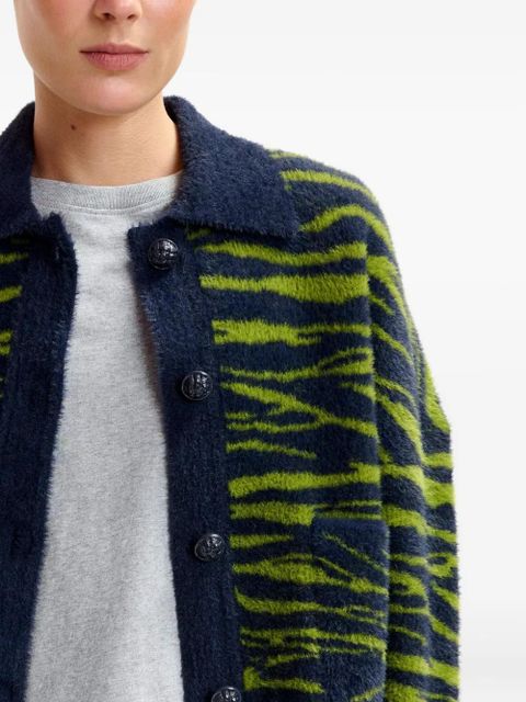 Essentiel Antwerp two-tone long-sleeve cardigan - Blue