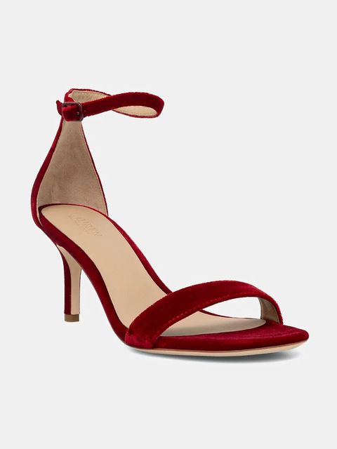 Lauren Ralph Lauren sandały Allie Mid kolor czerwony 802980559005 - zdjęcie produktu nr 1