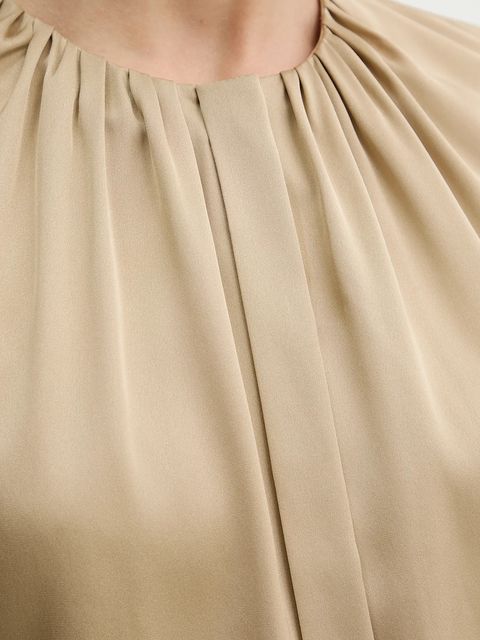 BOSS koszula jedwabna Banorah kolor beżowy regular 50538481