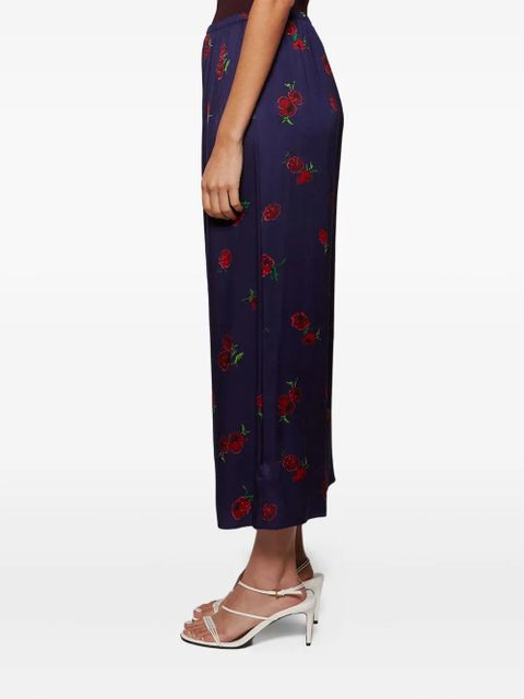KHAITE Mindy floral-print trousers - Blue - zdjęcie produktu nr 2