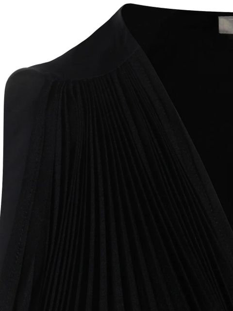 TWINSET pleated V-neck dress - Black