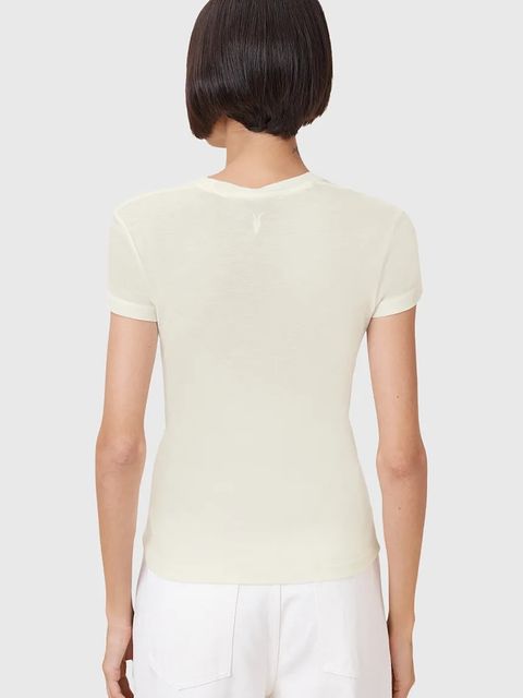 AllSaints t-shirt JUNE damski kolor beżowy W182JC - zdjęcie produktu nr 2