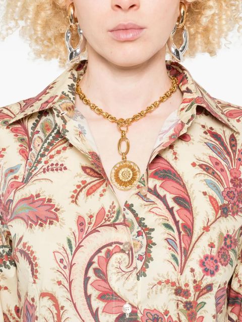 ETRO paisley-print poplin shirt - Neutrals