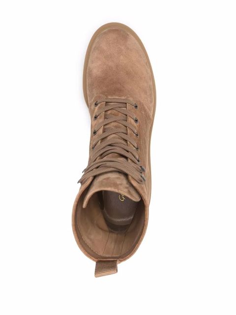 Gianvito Rossi Foster 45mm suede lace-up boots - Neutrals