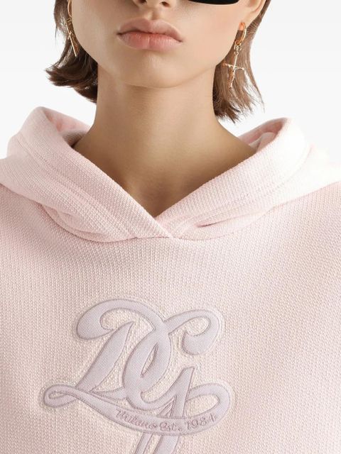 Dolce & Gabbana long-sleeve embroidered hoodie - Pink