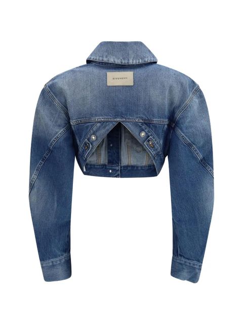 Givenchy open-back cotton cropped jacket - Blue - zdjęcie produktu nr 2