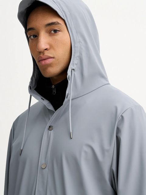 Rains kurtka przeciwdeszczowa 12020 Long Jacket W3 kolor szary przejściowa 12020