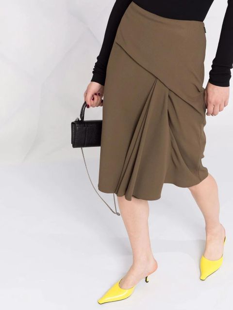 Versace draped midi skirt - Green
