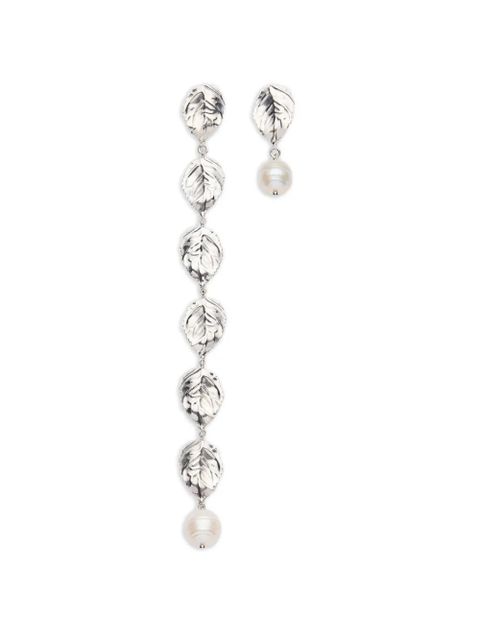 Magda Butrym leaf pearl earrings - Silver - zdjęcie produktu nr 1