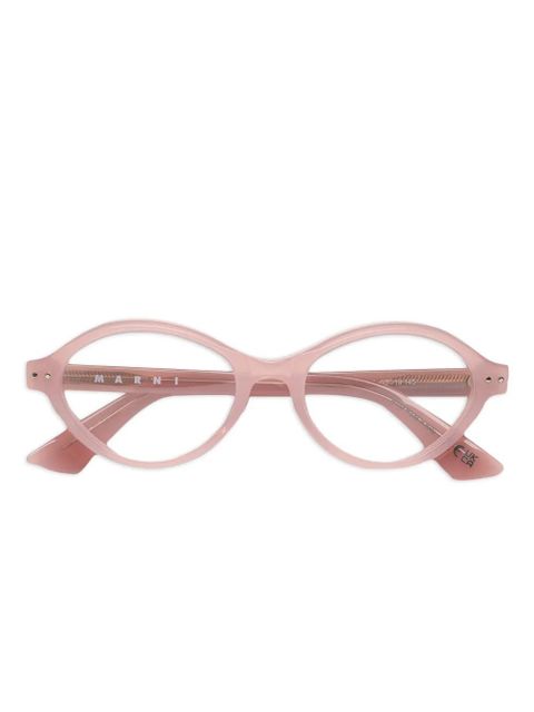 Marni Eyewear oval-frame glasses - Pink - zdjęcie produktu nr 1