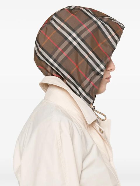 Burberry Newbury check hooded parka coat - Neutrals