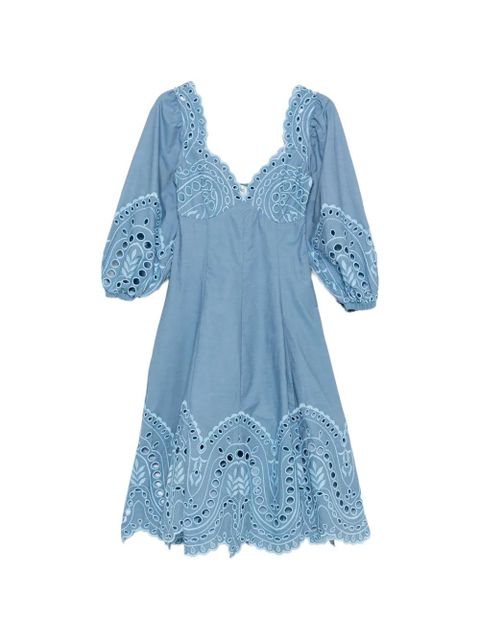 Charo Ruiz Ibiza Corbin puff-sleeves midi dress - Blue - zdjęcie produktu nr 1