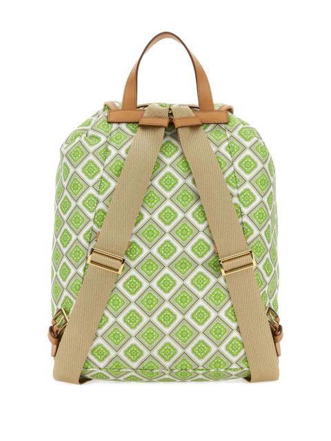 Prada geometric-print drawstring backpack - Green - zdjęcie produktu nr 2