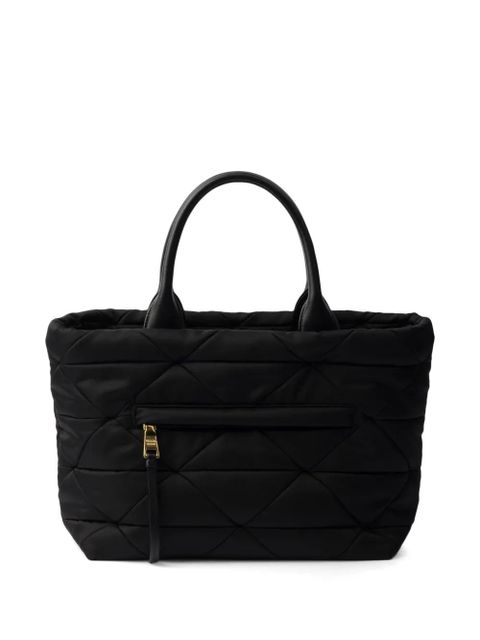 Prada medium Re-Nylon padded tote bag - Black