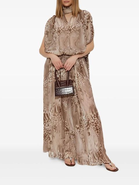 Blumarine printed chiffon dress - Brown - zdjęcie produktu nr 2