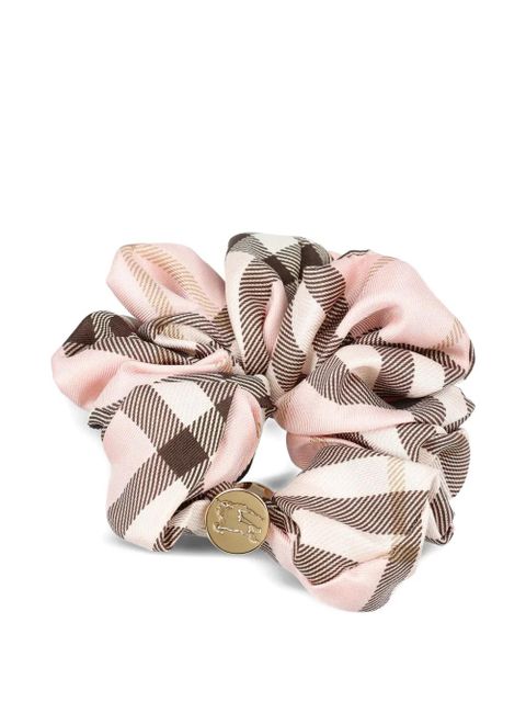 Burberry patterned silk scrunchie - Pink - zdjęcie produktu nr 1