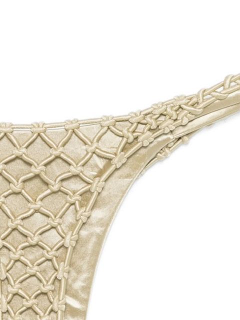 Isa Boulder Corara macrame bikini bottom - Gold