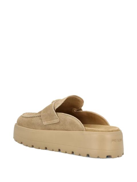 Prada 45mm logo-plaque mules - Neutrals