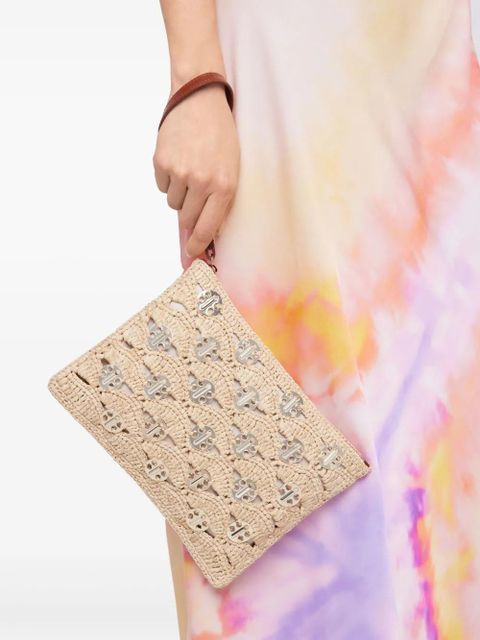 Rabanne lurex-detail clutch bag - Neutrals - zdjęcie produktu nr 2