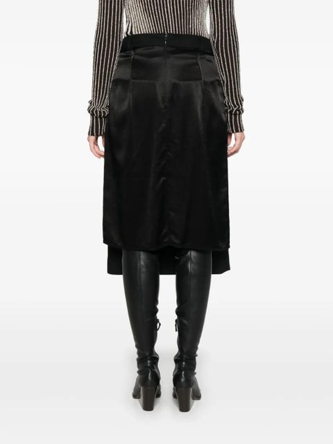 Balenciaga layered midi skirt - Black