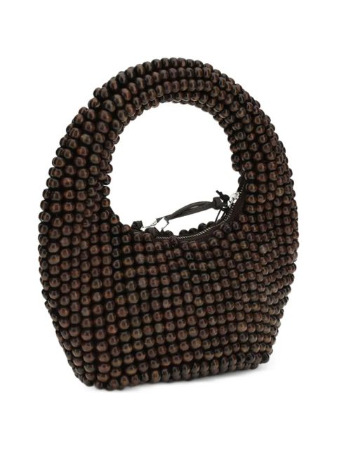 STAUD Reef beaded hand bag - Brown