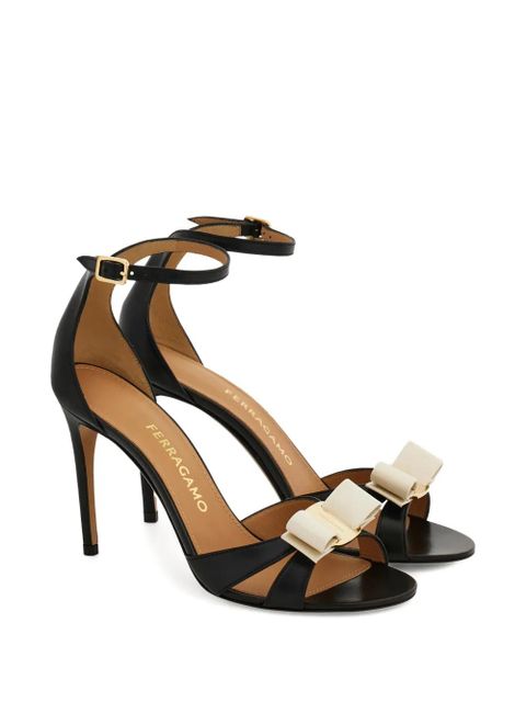 Ferragamo 90mm Vara bow sandals - Black - zdjęcie produktu nr 2