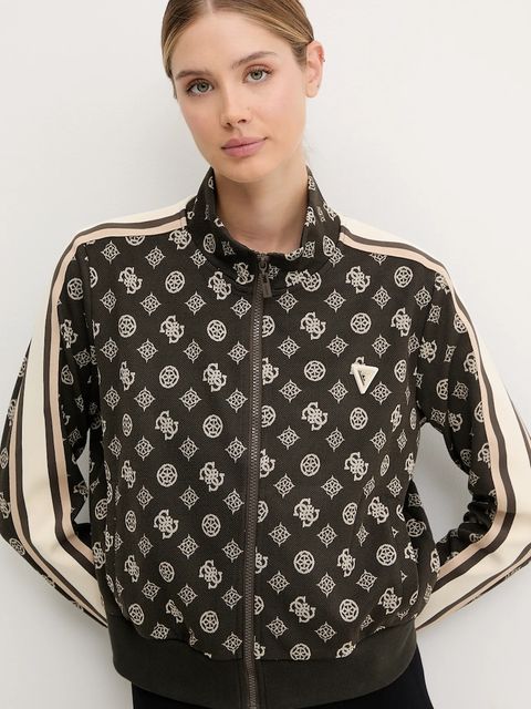 Guess bluza PEONY damska kolor beżowy wzorzysta V5YQ07 K0282