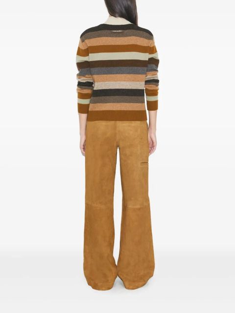 Tory Burch suede panelled trousers - Brown - zdjęcie produktu nr 2