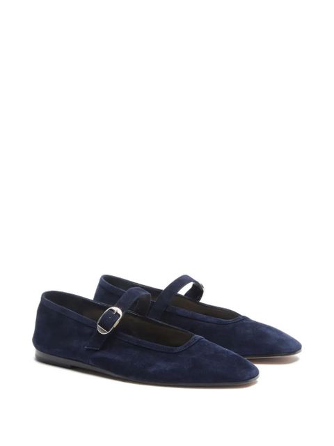 Le Monde Beryl buckle-strap suede ballet flats - Blue - zdjęcie produktu nr 2