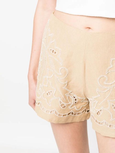 TWINSET broderie-anglaise mini shorts - Neutrals