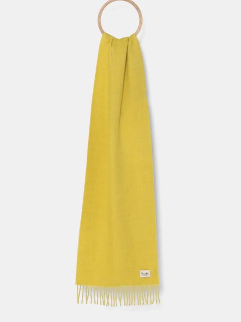 My Alpaca szalik wełniany z alpaki kolor żółty gładki THSINC30180 - zdjęcie produktu nr 1